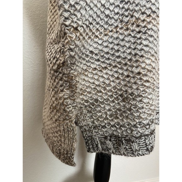 J Jill Pure Womens Size XS/S Poncho Tunic Sweater Chunky Knit Beige Melange - Picture 7 of 10
